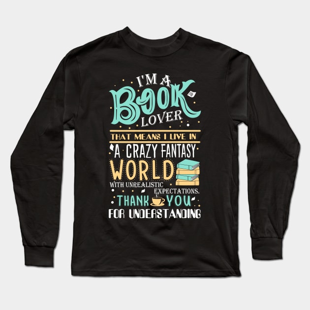 Book Lover Long Sleeve T-Shirt by KsuAnn